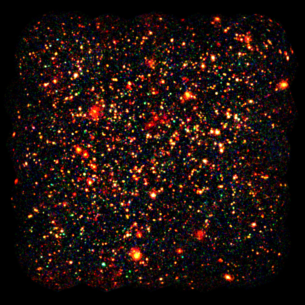 Fig. 1. An example of one of the X-ray surveys to which we contribute to. A false colour XMM-Newton X-ray image of the COSMOS field (2 sq deg.)