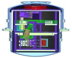 Cut through the MICADO cryostat.