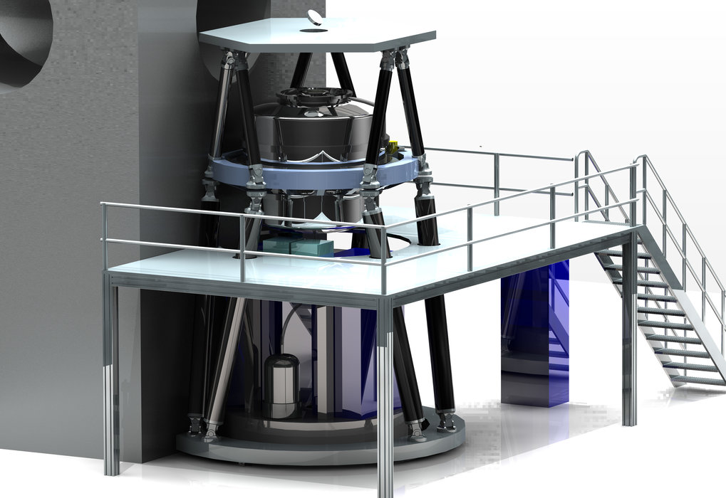 <p>Die MICADO-Kamera wird von einem Konsortium europäischer Institute in Zusammenarbeit mit der ESO entwickelt und gebaut. MICADO wird die erste bildgebende Kamera an dem neuen, riesigen Teleskop E-ELT sein und eine neue Ära astronomischer Präzisionsmessungen einläuten. Dieses Zeichnung zeigt, wie das Instrument am Teleskop installiert werden wird.</p>