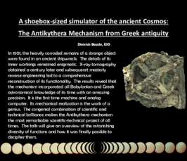  A shoebox-sized simulator of the ancient Cosmos: The Antikythera Mechanism from Greek antiquity