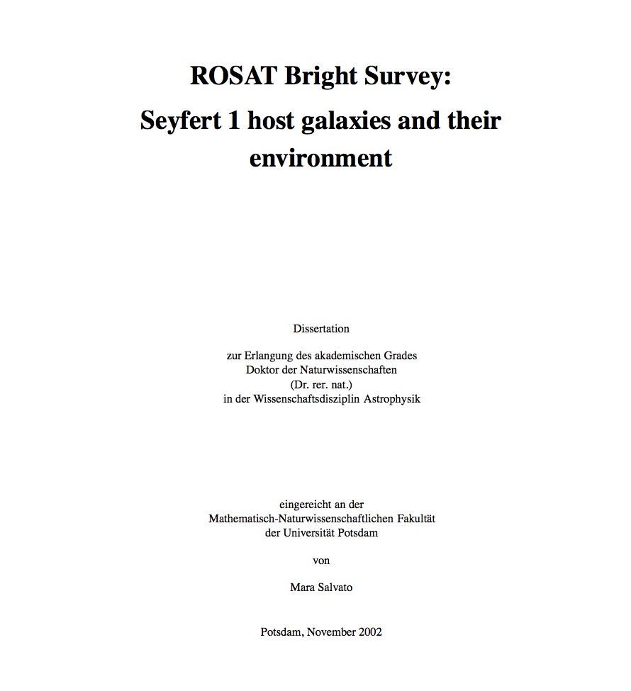 The format of phd thesis