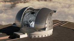 Zeichnung des European Extremely Large Telescope (E-ELT) der ESO. Credit: Swinburne Astronomy Productions/ESO.