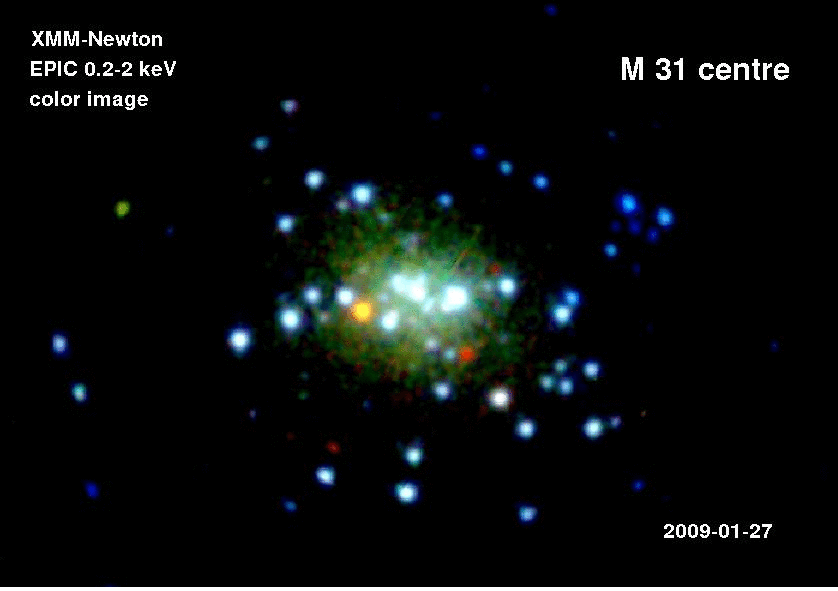 Die ULX in Andromeda konnte über rund zwei Monate von Ende 2009 bis Anfang 2010 beobachtet werden, wie in dieser kurzen Animation zu sehen ist.