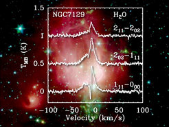 Detection of water in a star forming region of the Milky Way, located some 3300 light years away from Earth.