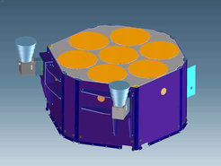 3D-Ansicht des unteren Sonnenschild und des Thermal-Bafflesystems