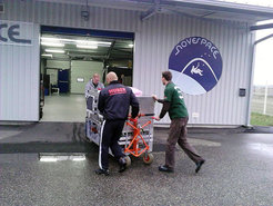 16.10.2012: Ankunft von PK4 in Bordeaux, Aufbau und Vorbereitungen