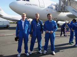 Das Flugteam vor Start des Parabelflugesv.l.: M. Thoma, C. Rau, C. Deysenroth