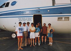 The team who built and operated the FIFI instrument on board of the Kuiper Airborne Observatory; Charles Townes is second from left.