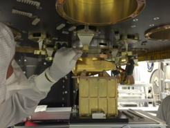 The integration of the eROSITA mirror and camera assemblies at MPE (shown here) requires extreme accuracy: the individual focal length of each pair (~1.60 meters) has to be matched to within 50 microns! The metrology system has been developed at MPE