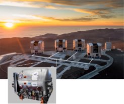 Das Interferometer GRAVITY ist seit 2015 am VLTI installiert und seit 2016 in Betrieb.