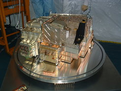 The PACS instrument was designed and built at MPE. This image shows the finished instrument after its system integration at MPE, shortly before integration with the Herschel space satellite.
