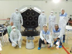 Figure 15: eROSITA made it safely to the integration hall of NPOL Lavochkin, its new home for the following 2 years (credit NPOL).