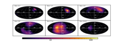 This picture illustrates the probability density distribution for the orientations of the angular momentum vectors of the young massive stars in the Galactic Center with mK < 14.5 in radial slices. At 1 arcsecond < r < 4 arcseconds, there is a preferred direction, defining the clockwise disk of stars. At larger radii, additional features appear.