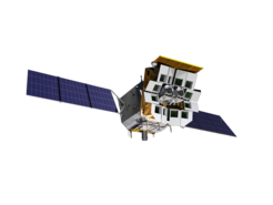 An illustration of the EP satellite.