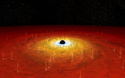 Illustration of accretion disk corona.
